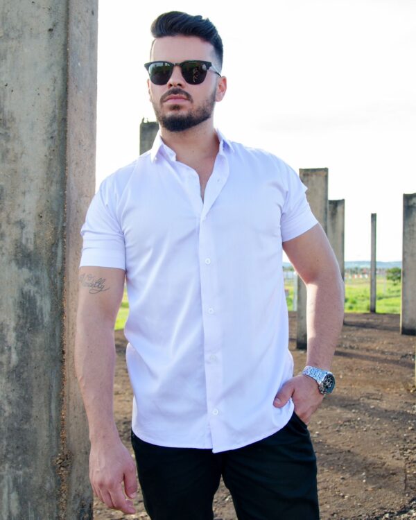 Camisa Manga Curta Tencel - Image 6