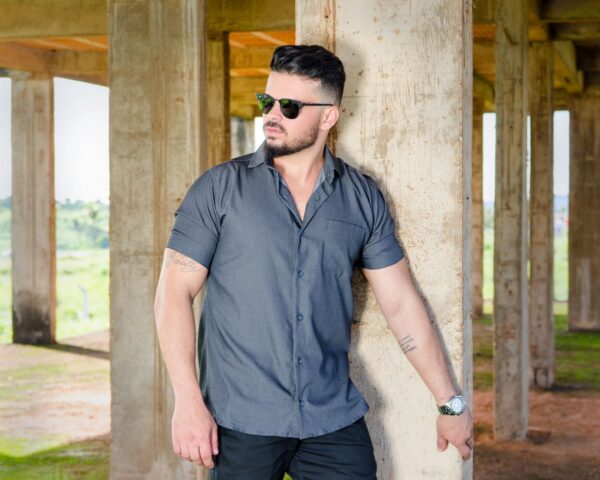 Camisa Manga Curta Tencel - Image 7