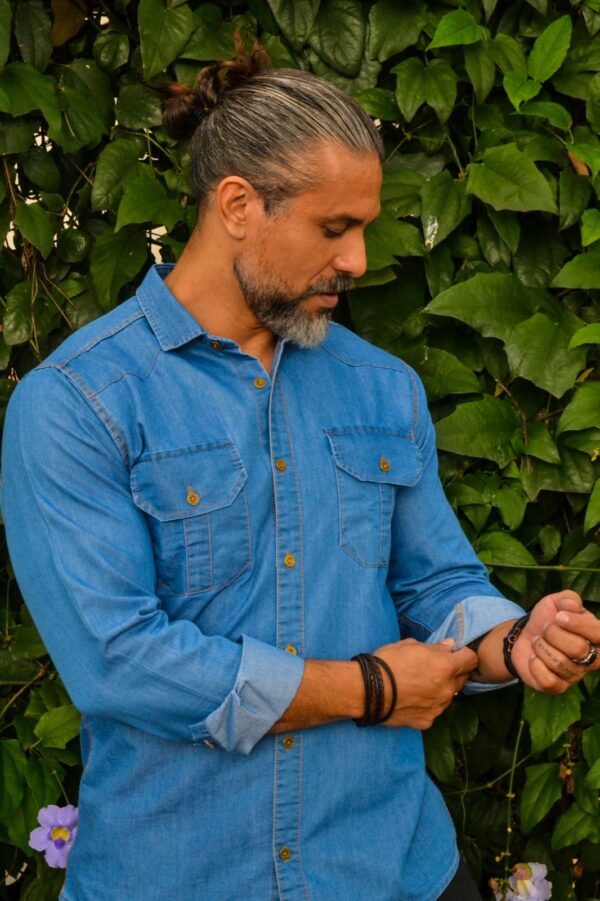 Camisa Jeans Manga Longa - Image 2