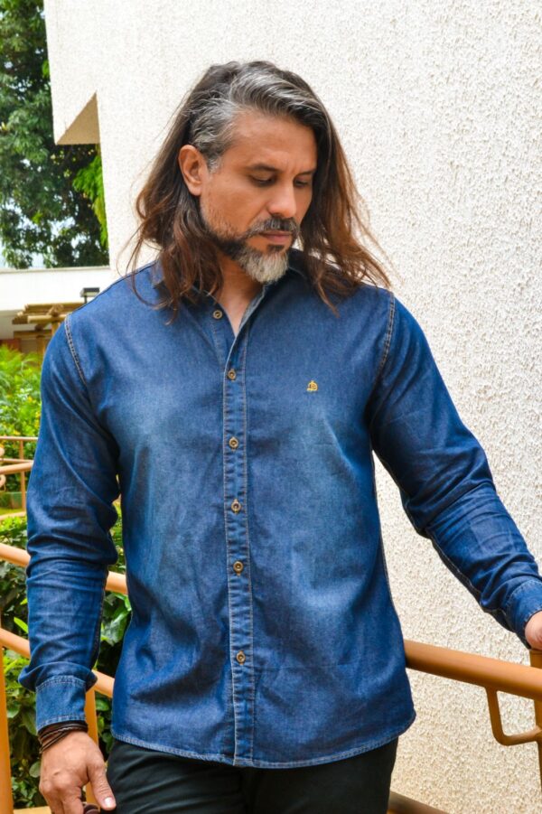 Camisa Jeans Manga Longa - Image 3