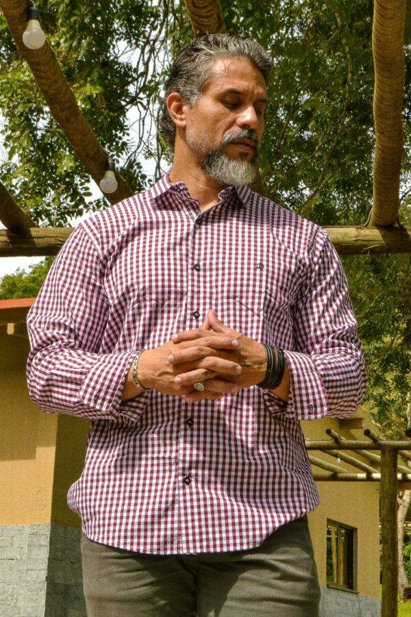 Camisa Xadrez Manga Longa 100% Algodão - Image 3