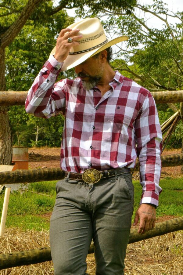 Camisa Xadrez Manga Longa 100% Algodão - Image 11