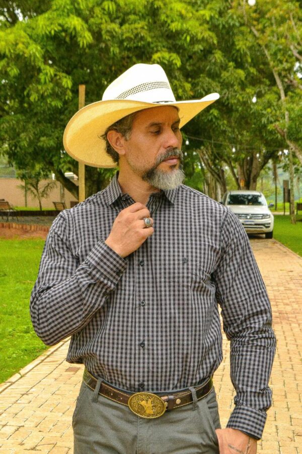 Camisa Xadrez Manga Longa 100% Algodão - Image 14