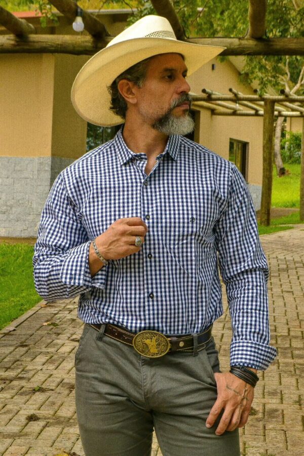 Camisa Xadrez Manga Longa 100% Algodão - Image 16