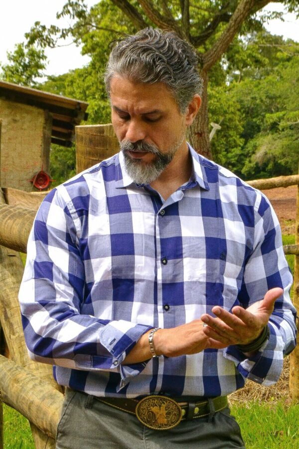 Camisa Xadrez Manga Longa 100% Algodão - Image 19