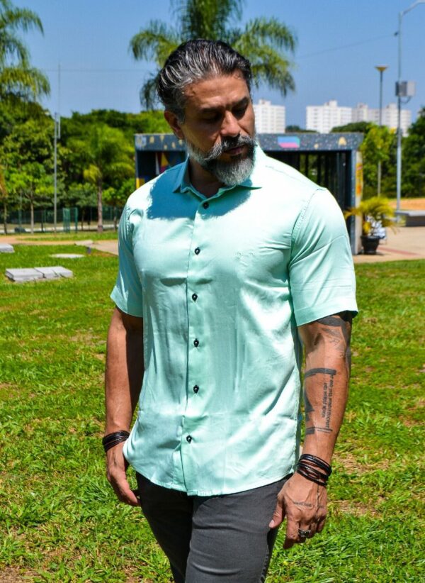 Camisa Manga Curta Tencel - Image 10