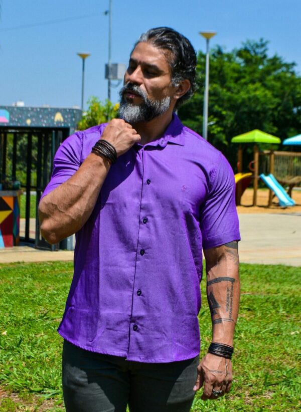 Camisa Manga Curta Tencel - Image 14