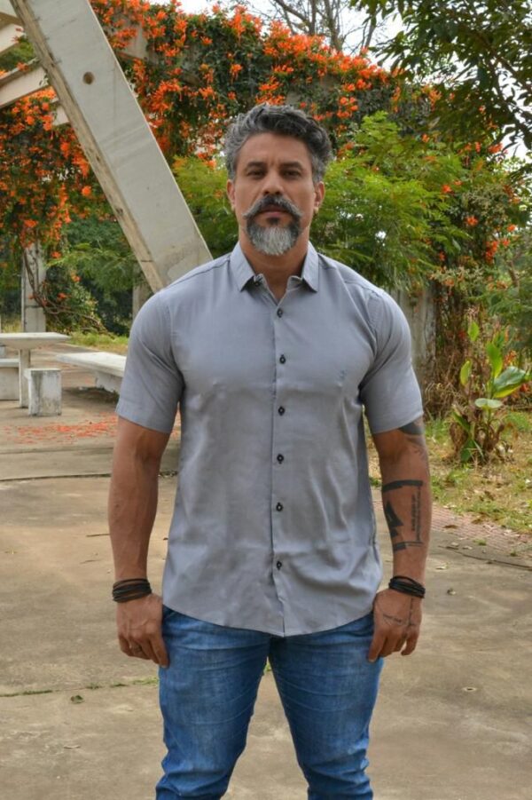 Camisa Manga Curta Tencel - Image 17