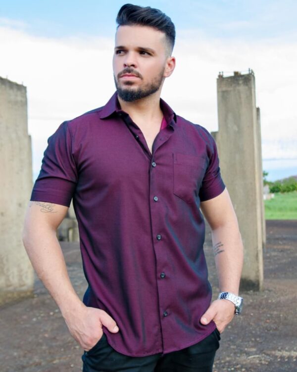 Camisa Manga Curta Tencel - Image 21