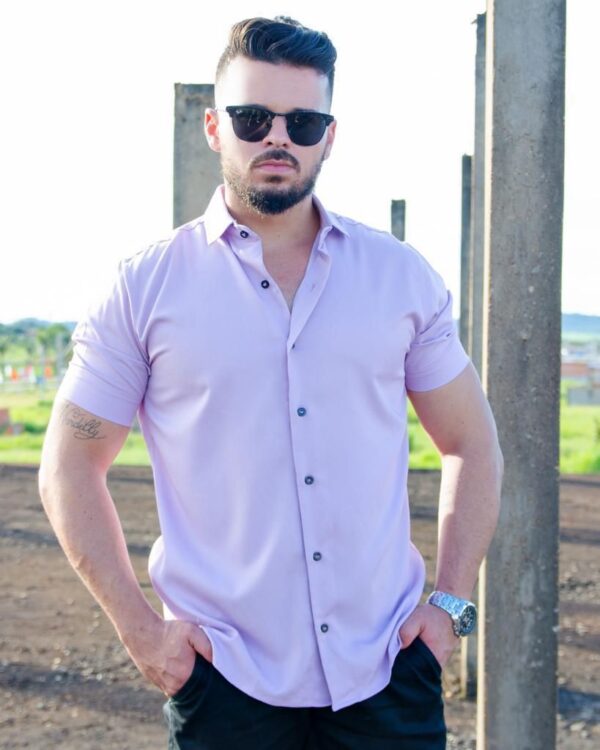 Camisa Manga Curta Tencel - Image 24