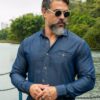 Camisa Jeans Manga Longa