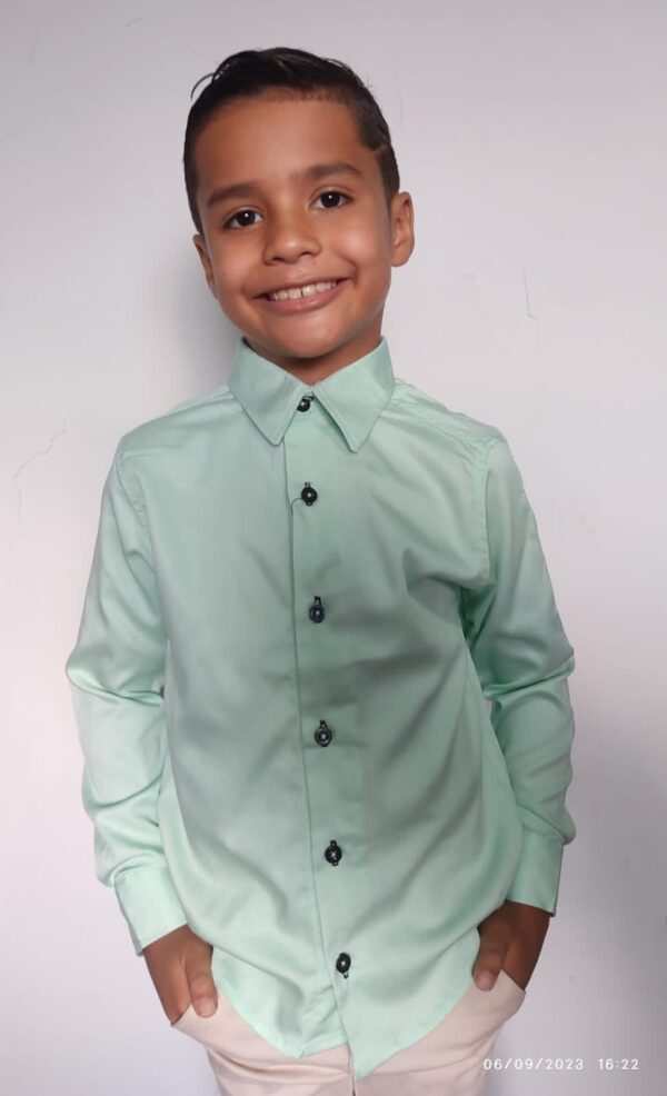 Camisa Infantil Manga Longa Tencel - Image 3