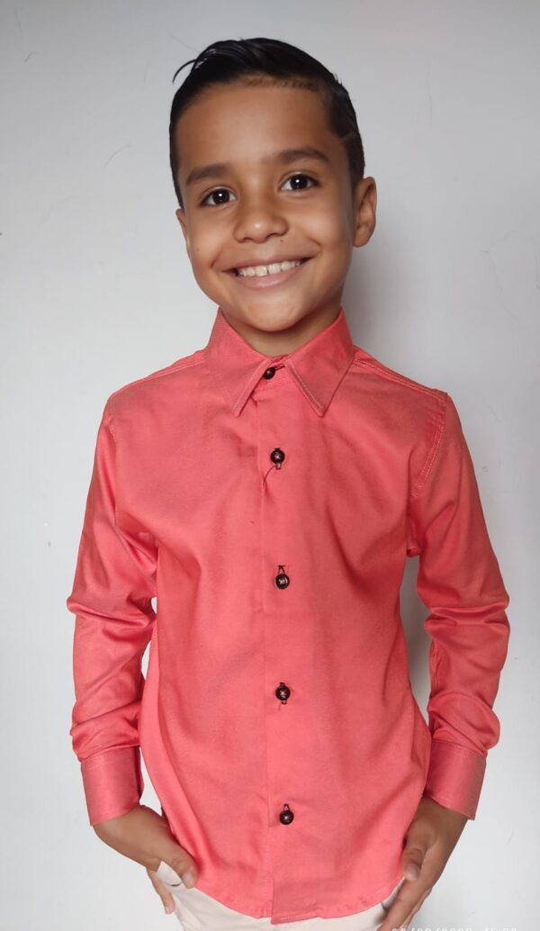Camisa Infantil Manga Longa Tencel - Image 6