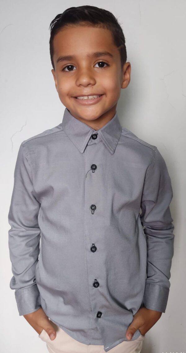 Camisa Infantil Manga Longa Tencel - Image 8