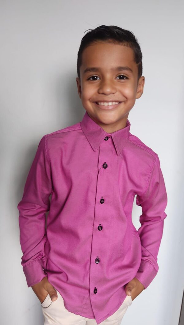 Camisa Infantil Manga Longa Tencel - Image 11