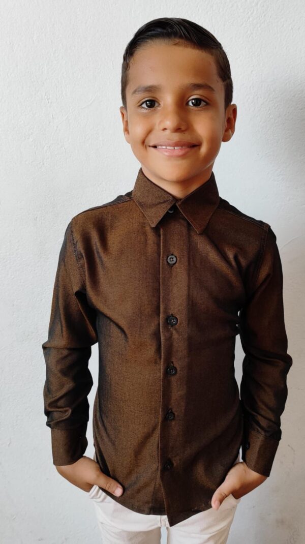Camisa Infantil Manga Longa Tencel - Image 12