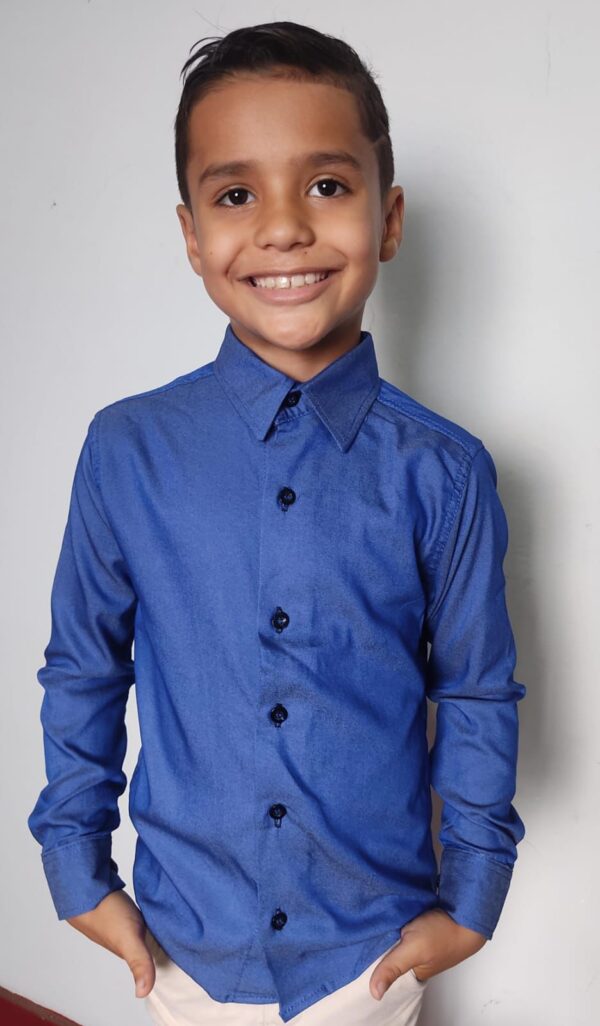 Camisa Infantil Manga Longa Tencel - Image 13