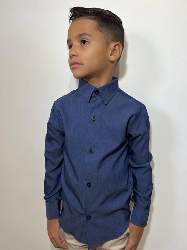 Camisa Infantil Manga Longa Tencel - Image 16