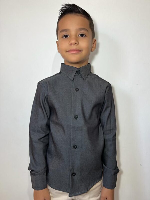 Camisa Infantil Manga Longa Tencel - Image 17