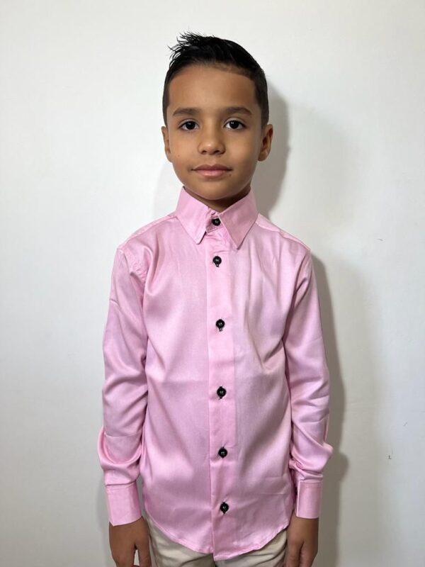 Camisa Infantil Manga Longa Tencel - Image 18