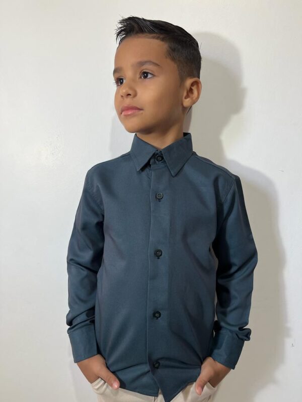 Camisa Infantil Manga Longa Tencel - Image 24